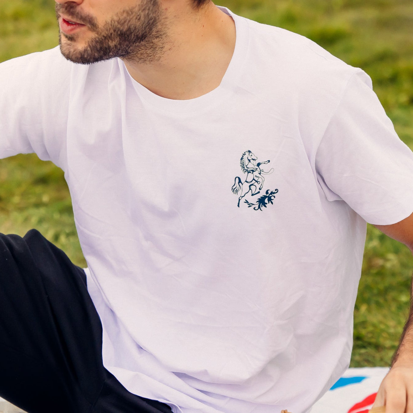 Prix ​​De Diane Longines 2024 T-shirt with Mixed Heart Logo in White