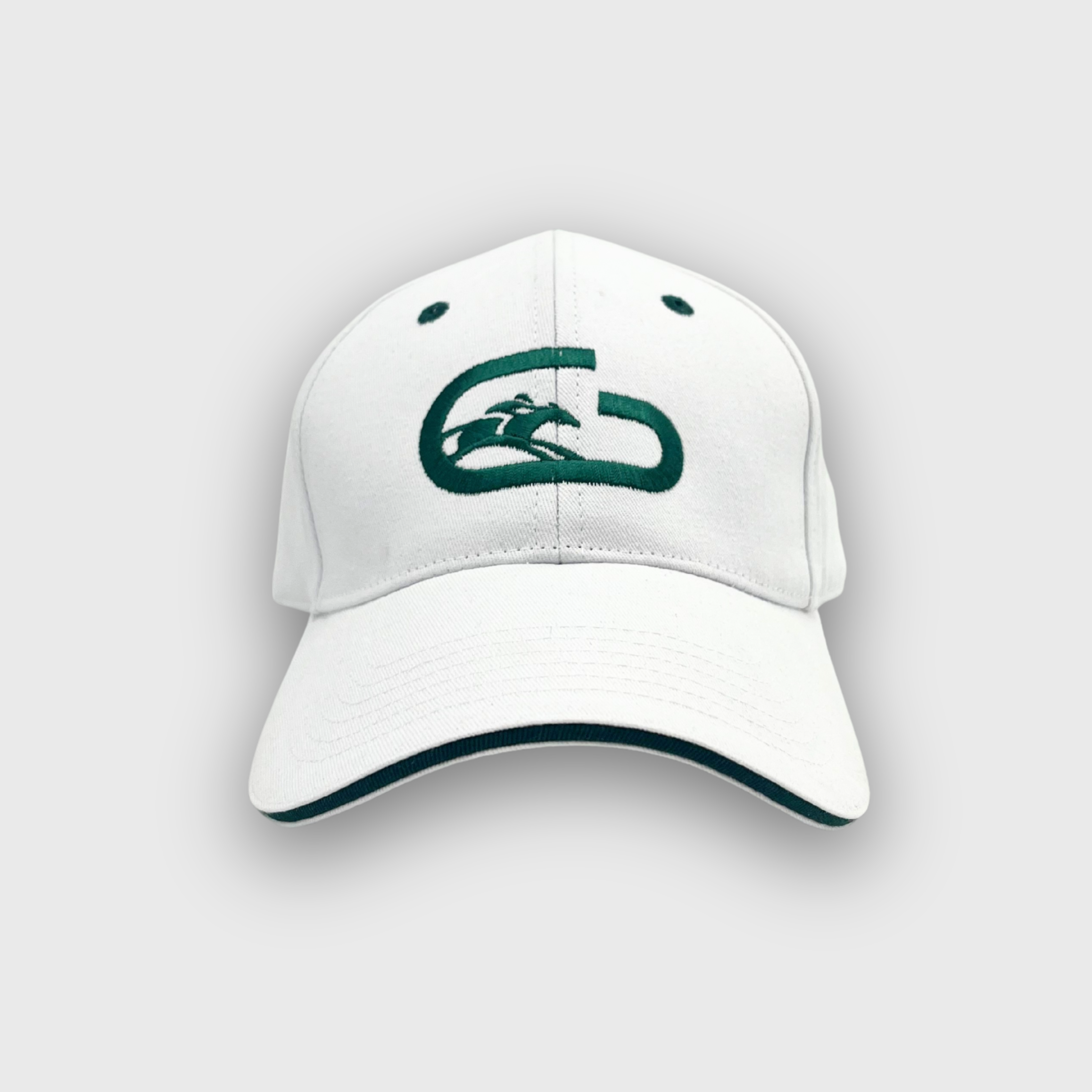 Casquette France Galop Live G Blanc Liseré Vert
