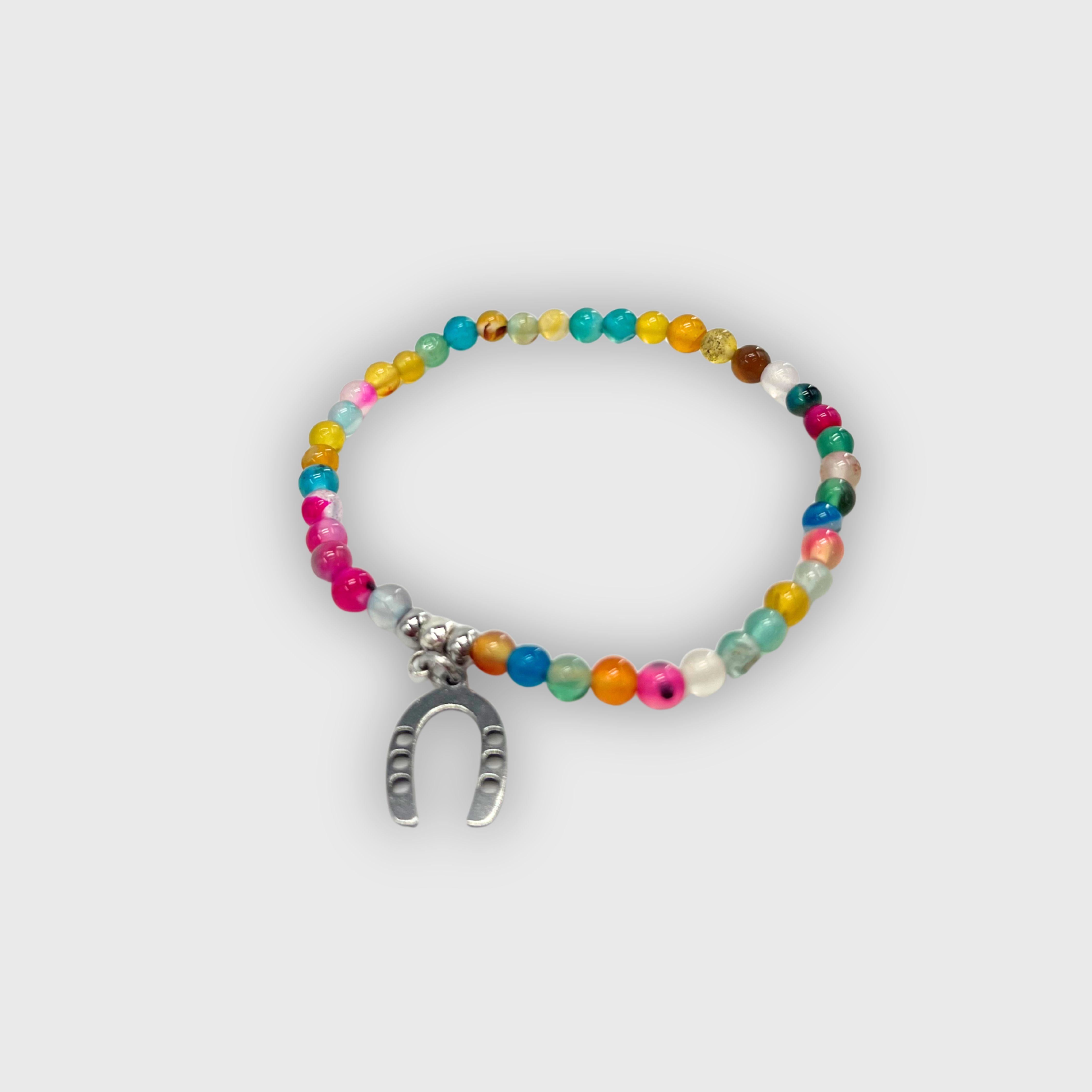 Bracelet Hippodrome en Famille Perle Fer Argenté